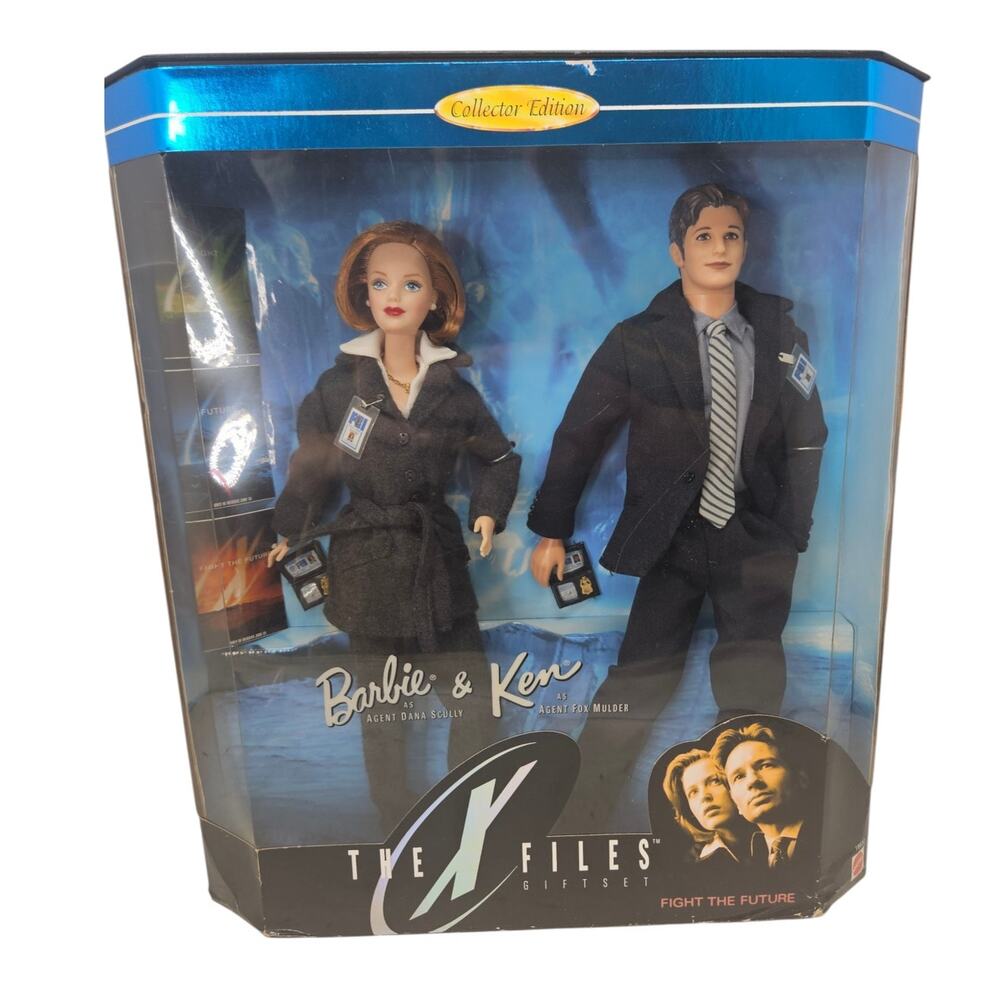 Vintage Barbie Ken X Files 19630 Dolls Moulder Scully in Box Collector Edition